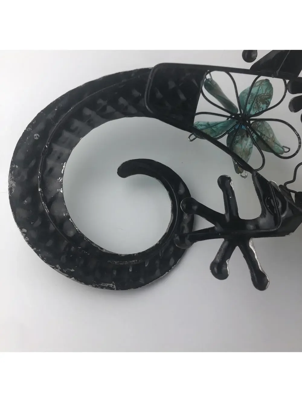 Gecko and flowers Wall Art Large Handmade ~19